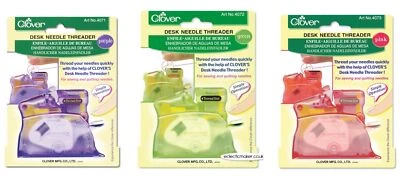 Clover Desk Needle Threader Automatic Fabric Craft Sewing - Choice of 3 Colours - Image 1 of 4