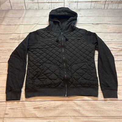 Sudadera con Capucha Hurley Cremallera Completa Gris Negra Bolsillos Acolchados Jóvenes Niños XL Foto 1 de 4