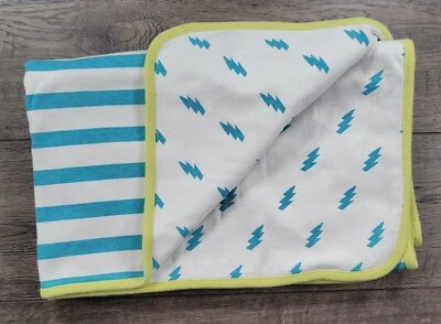 Manta a rayas azul rayado rayo niño Pottery Barn Kids  Foto 1 de 3