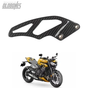 For Triumph Speed Street Triple RS 2023+ Carbon Fiber  Front Heel Plate Gloss - Picture 1 of 14