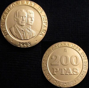Gutse J.Carlos I-5, 200 Pesetas 1998, Brillant Original, Sans Circulaire - Picture 1 of 1