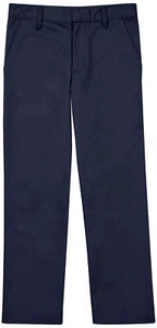 GSU Adjustable Elastic Inside Inside Waist Flat Front School Pants - Blue - K... - Picture 1 of 1