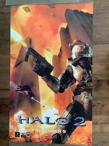 Large Halo 2 Extremely rare pre release Store Promo Poster Xbox Master Chief - Picture 1 of 9