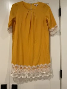 GB GIRLS YELLOW DRESS WITH ORETTY DETAILS AT BOTTM SZ XL Z3 - Picture 1 of 3
