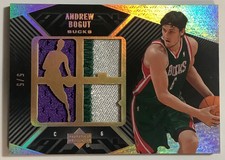 2007-08 UD Black ANDREW BOGUT Jersey Patch Gold #5/5