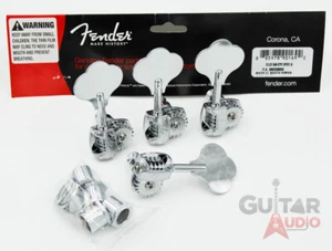Genuine Fender Fluted American Deluxe P/Jazz Bass F Logo Tuners 099-2006-000 - Picture 1 of 1
