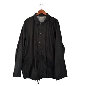 Fear of God Essentials Black Reflective Coach Jacket Size L