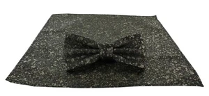 Gold Dust Lurex Ready Tied Bow Tie & Pocket Square Set - Picture 1 of 3