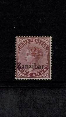 Zanzibar 1895-98 SG 34 Provisional 2 1/2 Type 5 Black on 1A Plum MOG VF CV L275 - Image 1 of 2