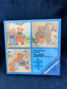Teddy Bear Jigsaw Puzzles from Germany 49 pieces each Vintage 1982 Sealed NOS ** - Picture 1 of 5