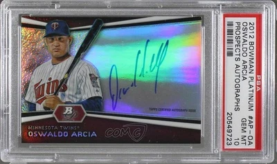 Bowman Platinum Auto Prospects Oswaldo Arcia 2012 #AP-OA PSA 10 GEMA MT automático Foto 1 de 2