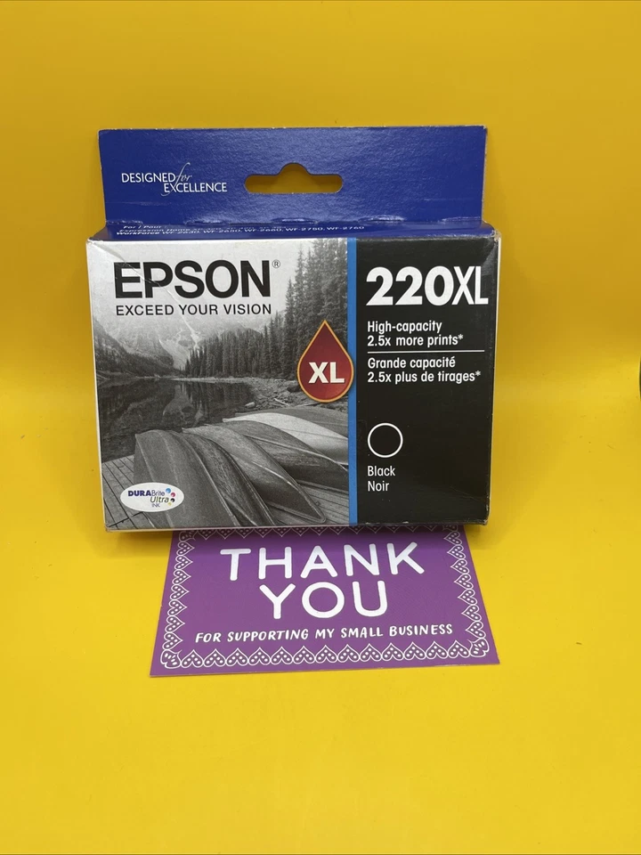 Epson 220XL (T220XL120S) Black Ink Cartridge Exp: 6/2025 - Image 1 of 1