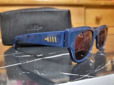 MOSLEY TRIBES GATES NAVY BLUE AUTHENTIC SUNGLASSES FRAMES 50-22 - Image 1 of 4