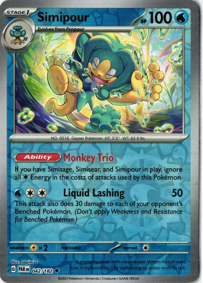 Simipour Reverse Holo Uncommon SV04: Paradox Rift PAR EN 042/182 NM - Image 1 of 1