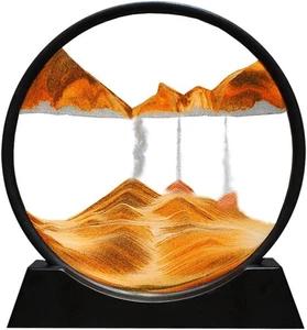E-feilai Sandbild Dynamisch 12 Zoll 3D Rund Sandkunst Orange Dekoration - Bild 1 von 6