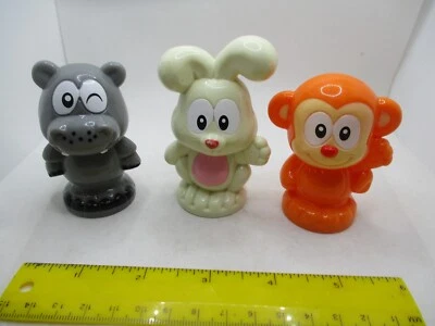 V-tech Smartville Vtech Interactive Animals Monkey Hippo Bunny Learning Figures - Image 1 of 3