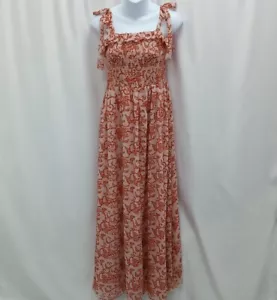 Whistles Bali Print Maxi Dress Size S UK 8 10 Pink Orange New RRP £215 FPL-RMF - Picture 1 of 6