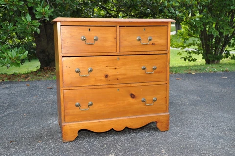 19th Century Pine Chest of Drawers Cover