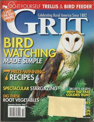 GRIT Magazine Joys of Country Living Bird Watching Gardner Farmer Sept/Oct 2008 Foto 1 de 4