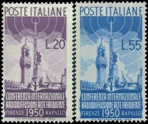 Italy. Michel 796–97 1950 Radio Conference SET (2). MNH CV # EUR 170 - Picture 1 of 1