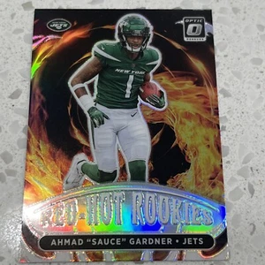 2022 Donruss Optic Red Hot Rookies Silver Prizm #9 Ahmad Sauce Gardner Rookie RC - Picture 1 of 14