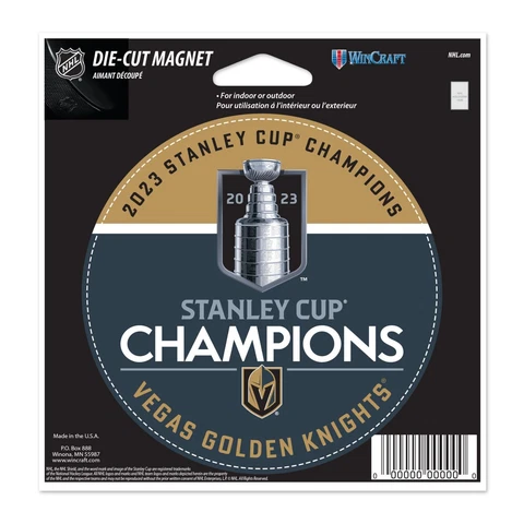 VEGAS GOLDEN KNIGHTS 2023 STANLEY CUP CHAMPIONS DIE-CUT VINYL MAGNET 4" WINCRAFT Cover