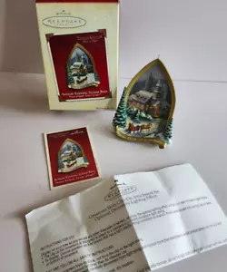 Hallmark Keepsake Ornament Thomas Kinkade Sunday Evening Sleigh Ride 2002 - Picture 1 of 10