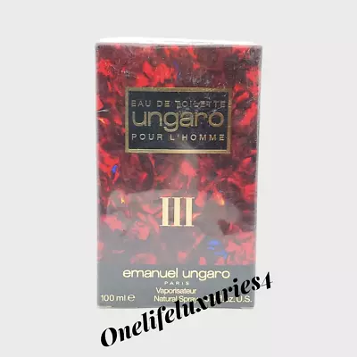 Ungaro III by Emanuel Ungaro Pour L'homme 3.4oz Eau De Toilette Cologne sprayNEW - Image 1 of 4
