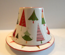 Yankee Candle Christmas Trees Large TOPPER & PLATE Shade by Jan Shade Beach