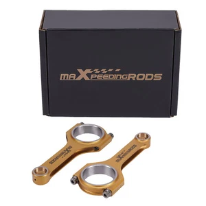 Titanizing H-Beam  Connecting Rods+ARP2000 Bolts for Fiat 500 2 Cylinder 130mm - Picture 1 of 12