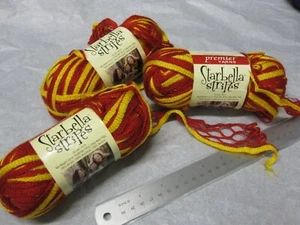 Menge 3 Starbella Streifen ~ On Fire ~ Premier Garn super sperrig Acryl Netz - Bild 1 von 5