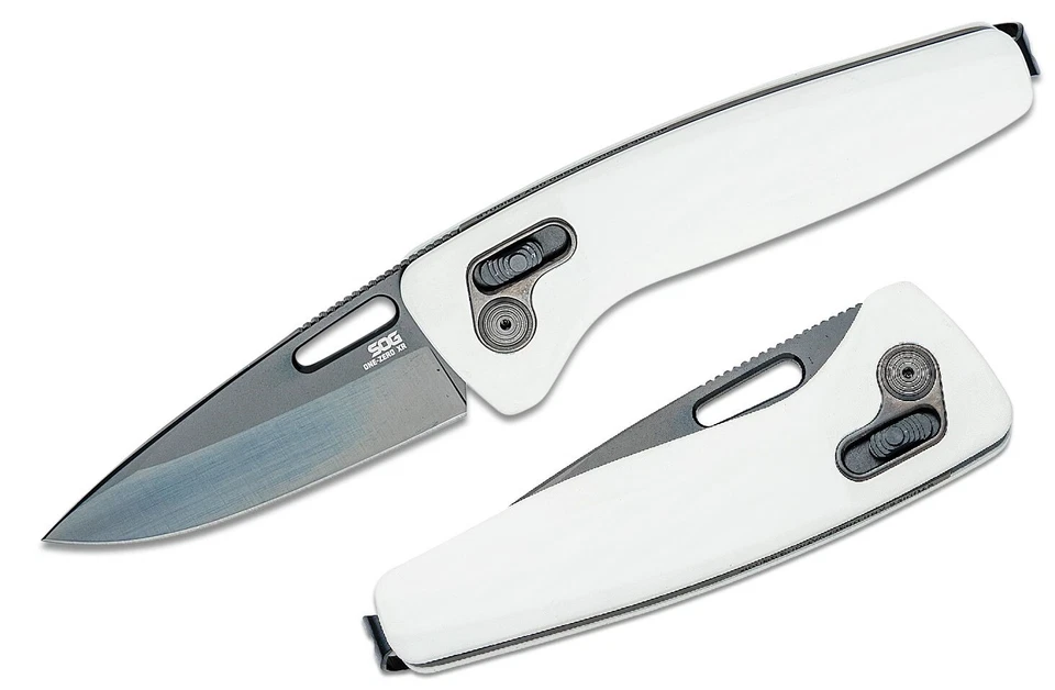 SOG Knives One-Zero XR 12-73-05-57 White Aluminum S35VN Stainless Pocket Knife