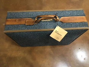 Hartmann Tweed With leather Belting Suitcase Luggage 26x19x8, App. - Picture 1 of 12