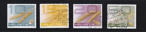 SWITZERLAND SWISS HELVETIA 2008 WHEAT CEREALS COMP. SET OF 4 STAMPS IN FINE USED - Picture 1 of 1