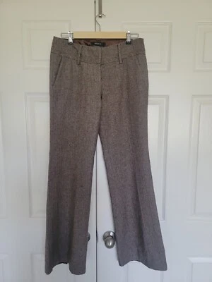Arden B Womens Wool blend Brown Tweed Midrise Bootcut Pants Size 6 - Image 1 of 4