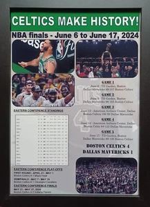 Boston Celtics 4 Dallas Mavericks 1 - 2024 NBA finals - souvenir print - Picture 1 of 5