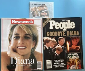 Princess Diana Commemorative Magazines People Newsweek & set Of 9 Stamps 1998 - Imagen 1 de 12