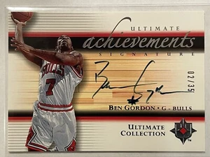 2006 Upper Deck Ultimate Achievements Signature Ben Gordon SP Auto /35 #US-BG - Picture 1 of 3