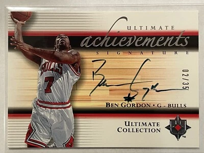 2006 Upper Deck Ultimate Achievements Signature Ben Gordon SP Auto /35 #US-BG - Image 1 of 3