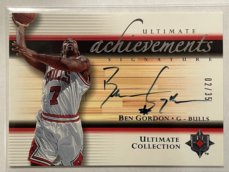 2006 Upper Deck Ultimate Achievements Signature Ben Gordon SP Auto /35 #US-BG - Image 1 of 3
