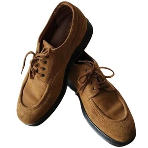Hogan Italian size 40 Unisex Men's Size 7 Women's Size 9.5 Brown Suede Shoes - Picture 1 of 10