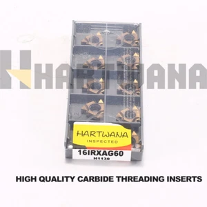 10PCS 16IRAG60 Indexable Threading Inserts For Lathe Threading Turning - Picture 1 of 6