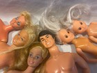 Lot Of 6 Vintage Dolls 4 1960 Barbie And Ken- 2 1973 Sunshine Family Dolls Naked