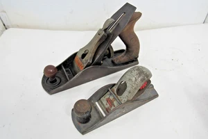 Vintage 6.5" Stanley Handyman Planer & Stanley 9" Planer Bailey No. 4 Wood Plane - Picture 1 of 10