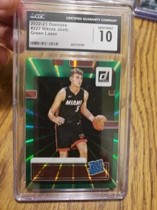 2022-23 Panini Donruss #227 Nikola Jovic Rated Rookie CGC Gem Mint 10 Pop 1 (RC) - Picture 1 of 4