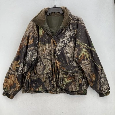 Chaqueta Woolrich Para Hombre XL Camuflaje Verde Reversible Con Capucha Exterior Parka Caza Foto 1 de 4