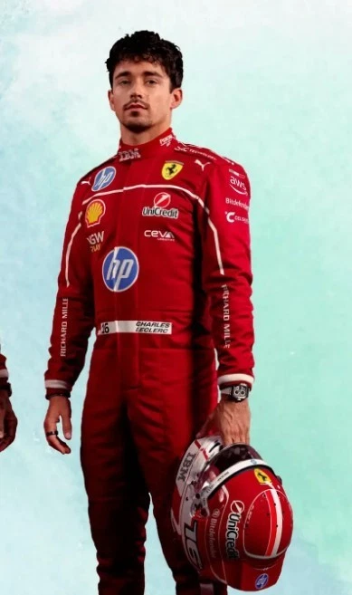 2025 F1 Charles Leclerc & Lewis Hamilton Racing Suit 2025 F1 Ferrari Racing Suit - Image 1 of 1