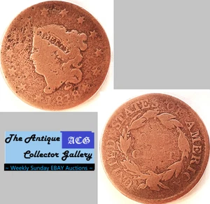 1818 US Coronet Liberty Head Large Cent🪙Matron Early Copper Penny🪙 - Picture 1 of 6