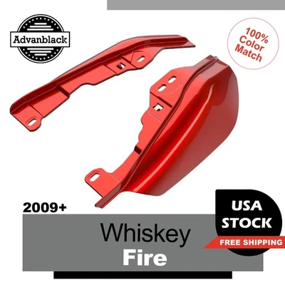 Deflectores de aire de marco medio Whiskey Fire cubiertas de ajuste de protección térmica para Harley Foto 1 de 4