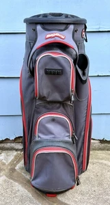 Bag Boy 2023 Revolver XP Golf Cart Bag-Charcoal/Black/Red, 14 Way Rotating Top - Picture 1 of 21